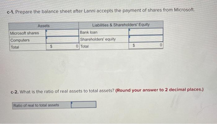 computer equipment worth $30,000 and has cash on hand of $20,000 contributed