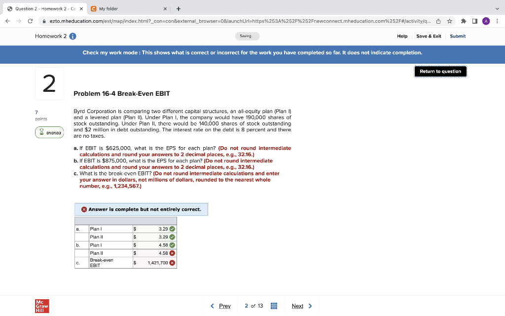 Question 2 - Homework 2 - Cox C My folder + ezto.mheducation.com/ext/map/index.html?_con-con&external_browser=0&launchUrl=https%253A%252F%252Fnewconnect.mheducation.com%252F#/activity/q...