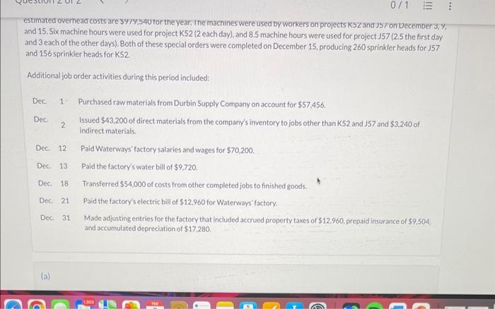 Attempt History Current Attempt in Progress 0/1 E Waterways has two major