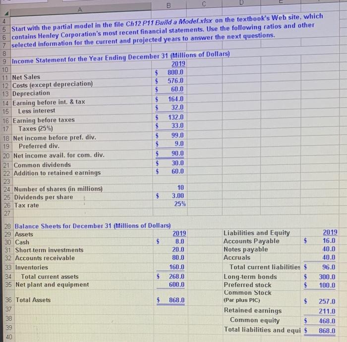 4 5 Start with the partial model in the file Ch12 P11