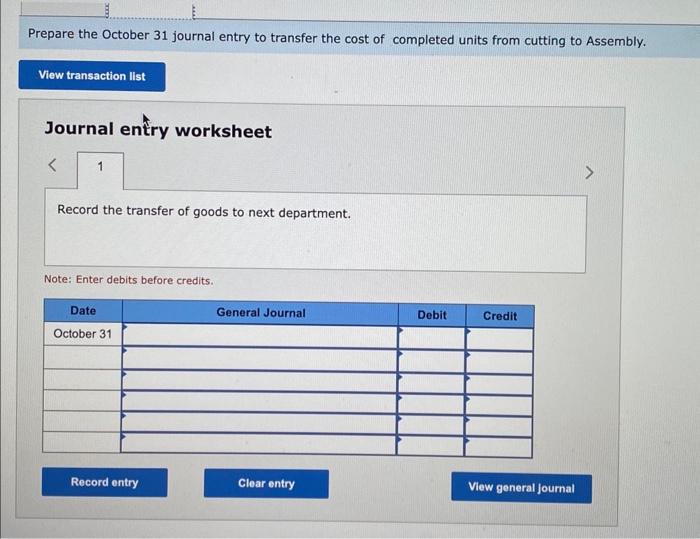 Direct materials Conversion Costs added this period Direct materials Conversion Total costs