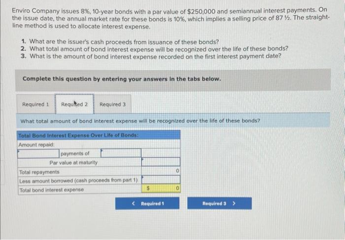 and semiannual interest payments. On the issue date, the annual market rate