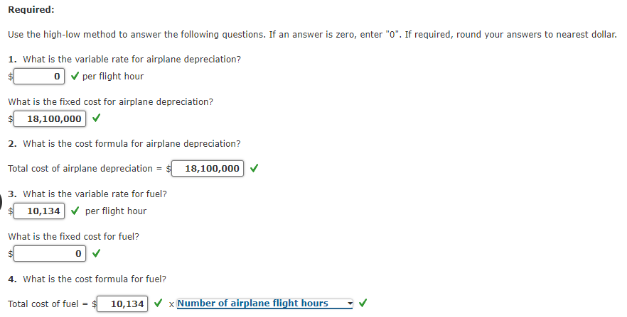 use of three different resources for Fly High Airlines occurred in July