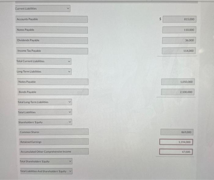 293,000 Notes payable (due in six months) 110,000 Accounts payable 815,000 Selling
