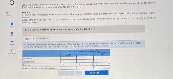 166 points elook Hint Print Espresso Express operates a number of espresso