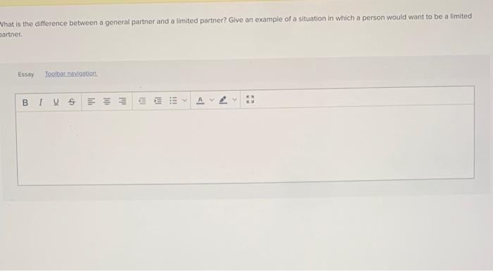"What is the difference between a general partner and a limited partner?
