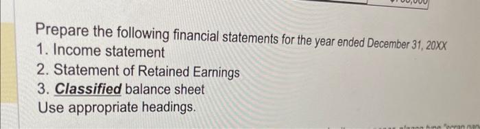 adjusted trial balance is presented below. Company X Adjusted Trial Balance December