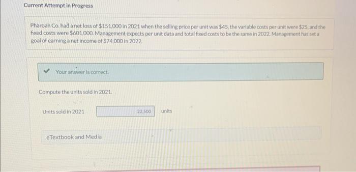 Current Attempt in Progress Pharoah Co. had a net loss of $151,000