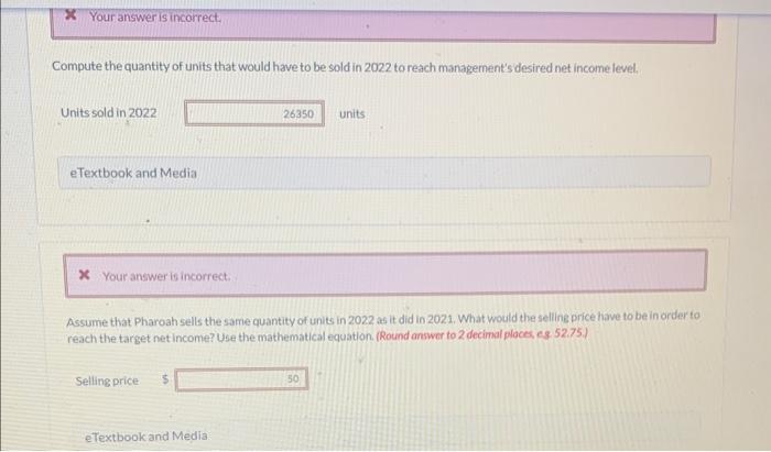 in 2021 when the selling price per unit was $45, the variable