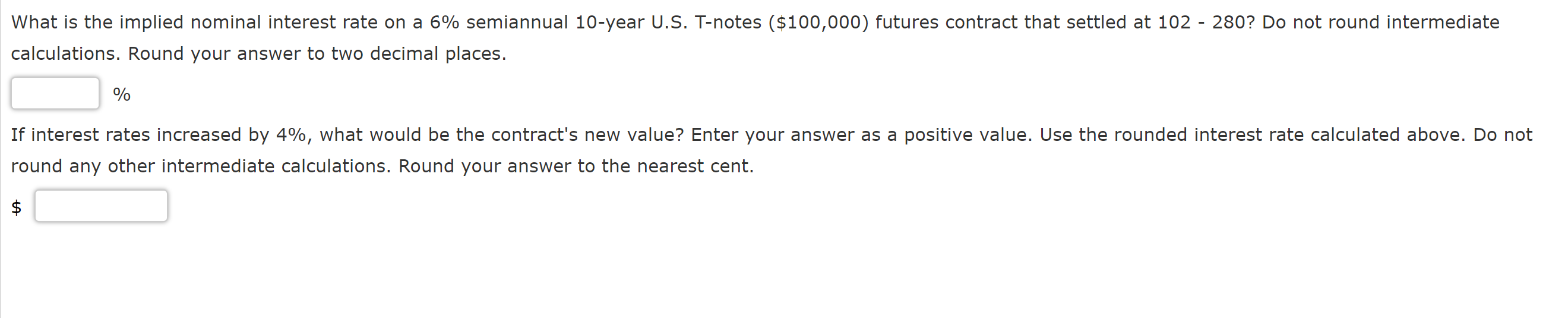 What is the implied nominal interest rate on a 6% semiannual 10-year
