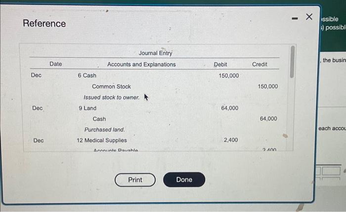 Professional Corporation (P.C.), experienced the following events: (Click the icon to view