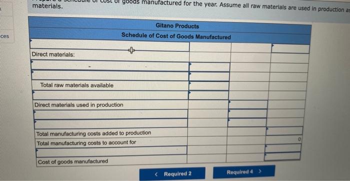 to jobs on the basis of direct materials used in production (not