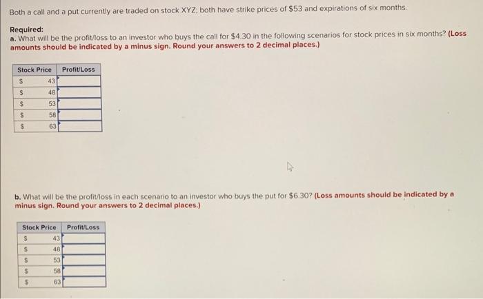 Both a call and a put currently are traded on stock XYZ;