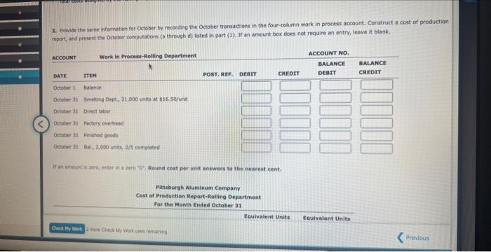 of Work in Process-Rolling on September 1 and debits to the account