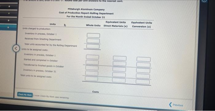 during September were as follows: Bal., 2,600 units, 4 completed: Direct materials