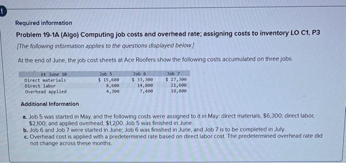 June 30 Direct materials Direct labor Job 51 $ 15,600 8,600 4,300
