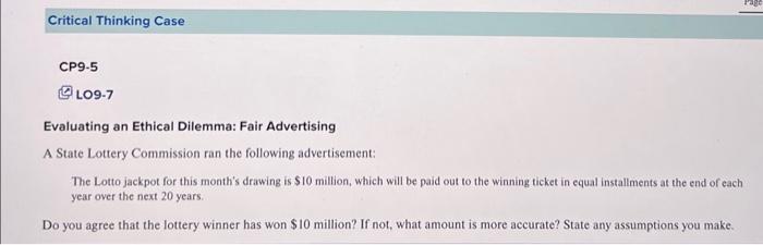 page 521: Consider all the details in the case and address the