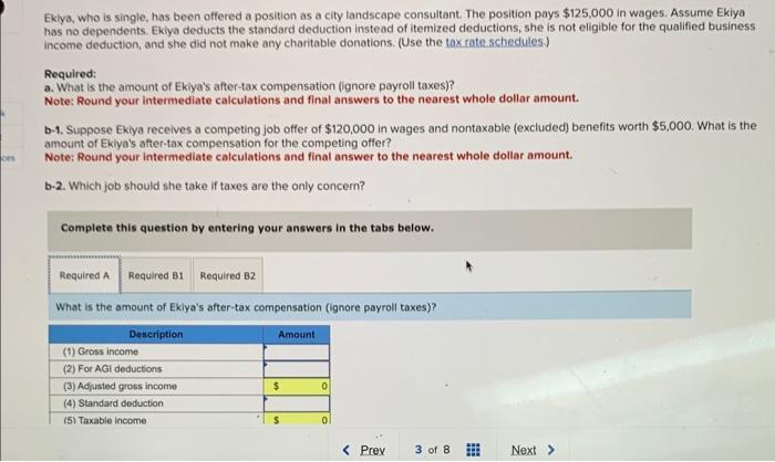 ces Eklya, who is single, has been offered a position as a