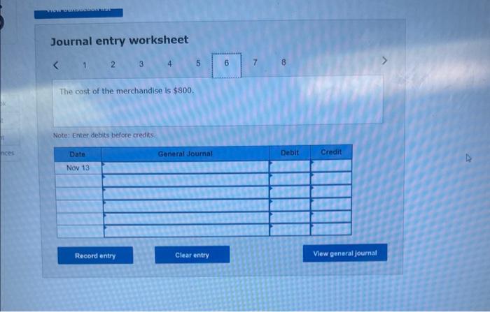 defective merchandise purchased on November 1, and paid for on November 5,