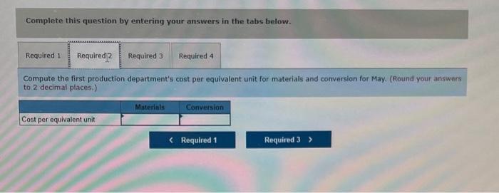 departments. All of the material that is used in the first production