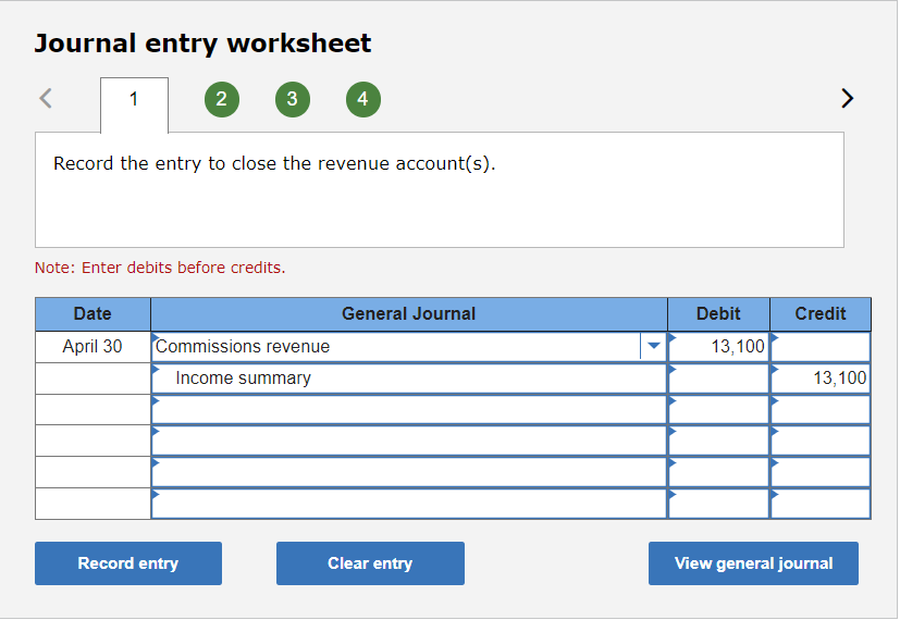 Travel. The following transactions occurred during the company's first month. April 2