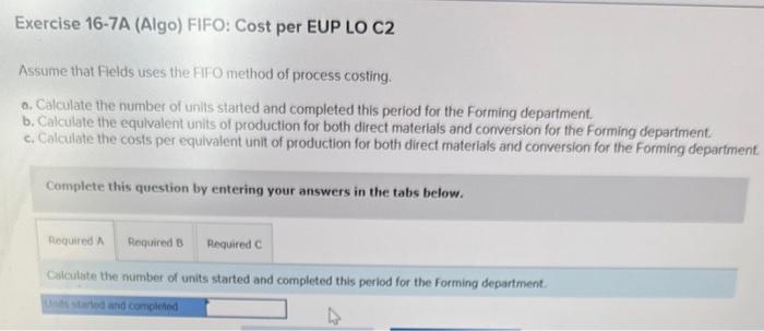 completed in the forming department are transferred to the painting department. Direct