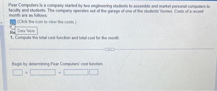 Pear Computers is a company started by two engineering students to assemble