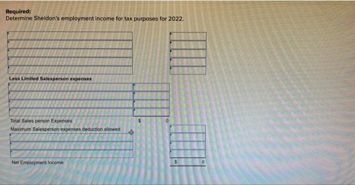 purposes for the 2022 taxation year. He has provided the following information