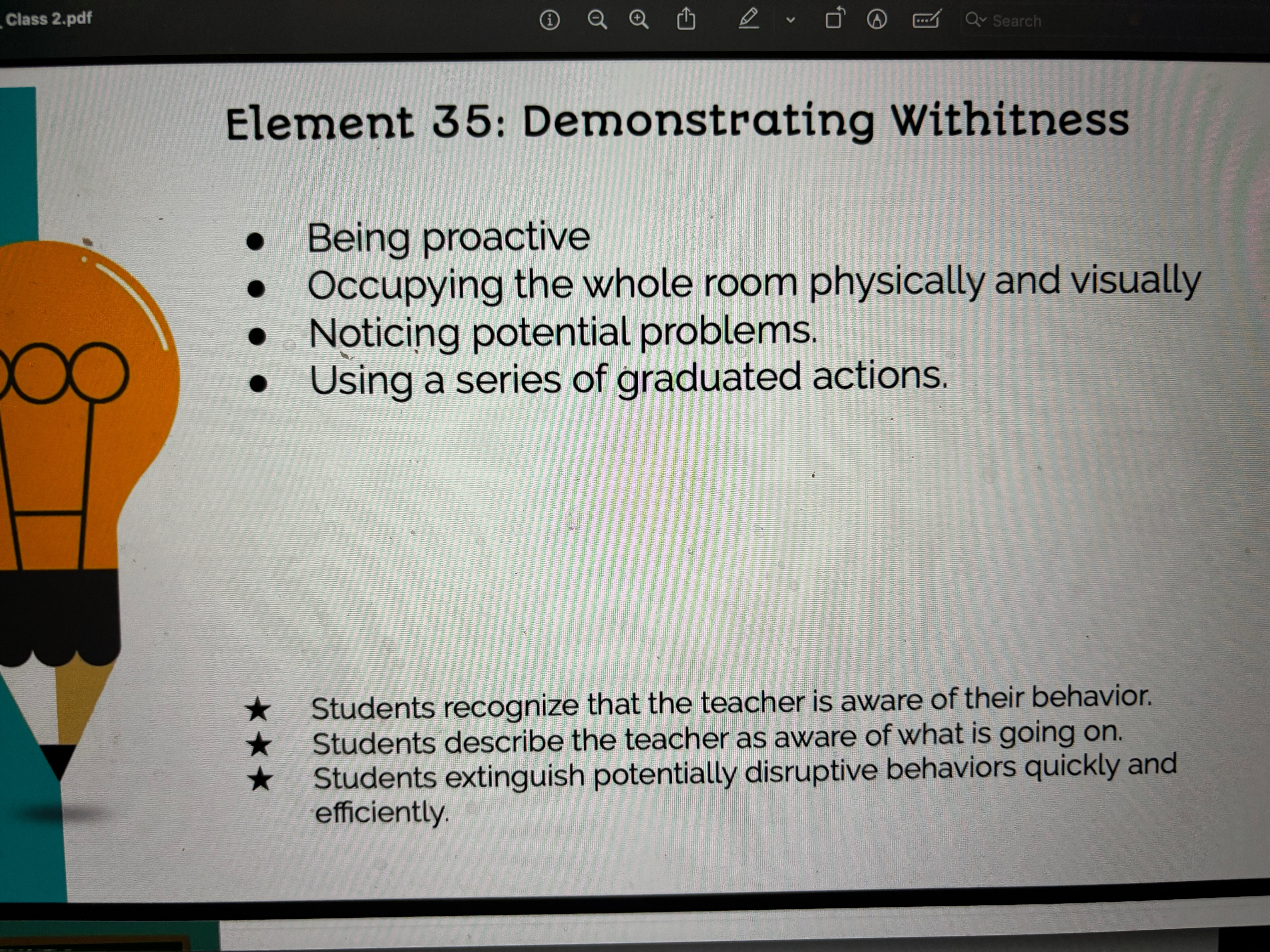 Class 2.pdf i Q Q D A Qv Search Element 35: Demonstrating