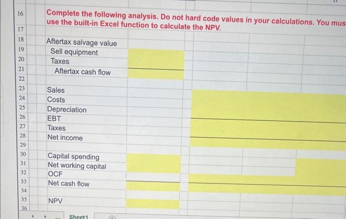 initial fixed asset investment of $2.9 million. The fixed asset will be