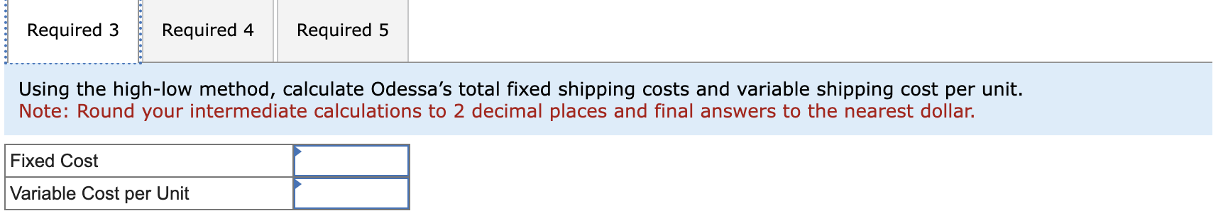 and Least-Squares Regression [LO 5-2, 5-3, 5-4] [The following information applies to