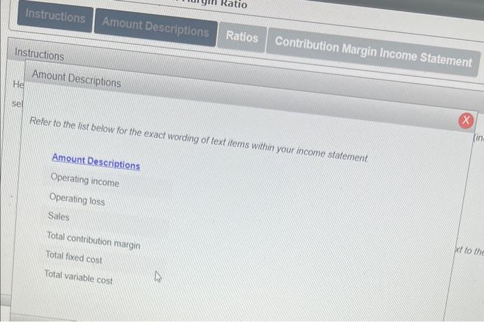 Margin Income Statement Head-First Company plans to sell 5,800 bicycle helmets at