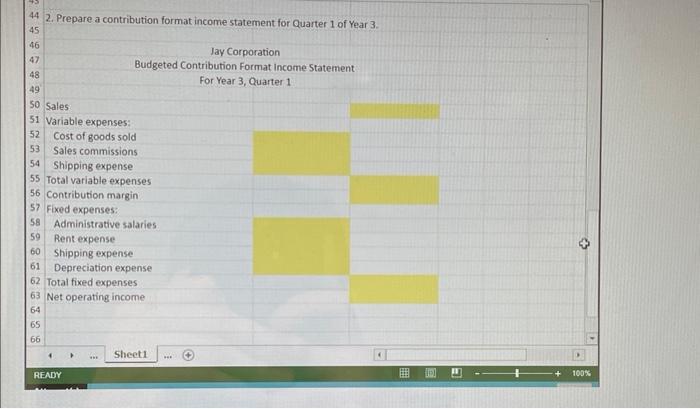 format income statement Use the information included in the Excel Simulation and