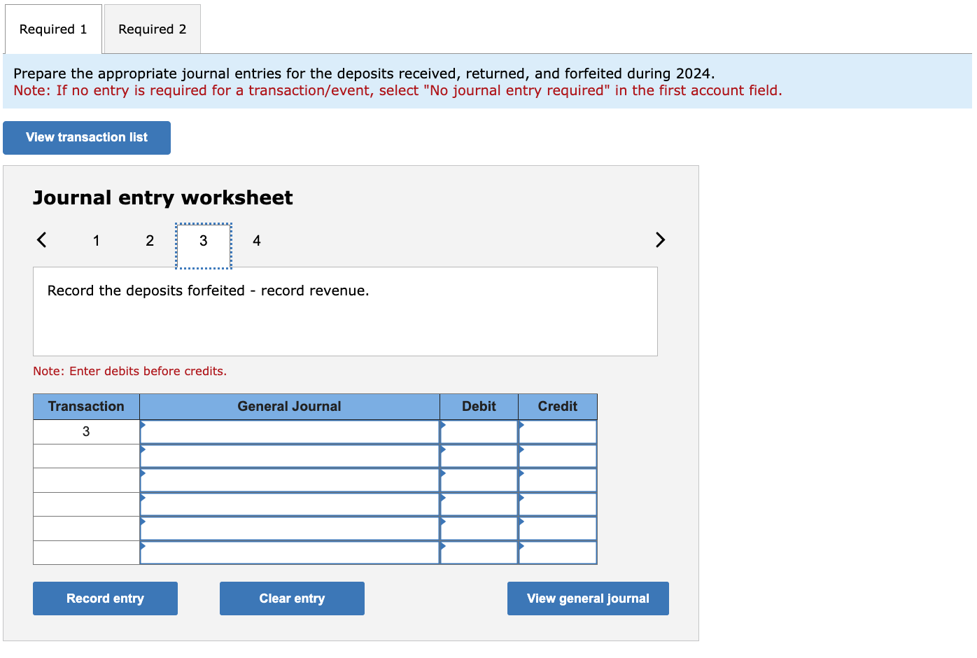 when the container is returned. During 2024, deposits collected on containers shipped