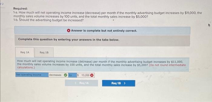 Price, and Volume [LO5-4] [The following information applies to the questions displayed