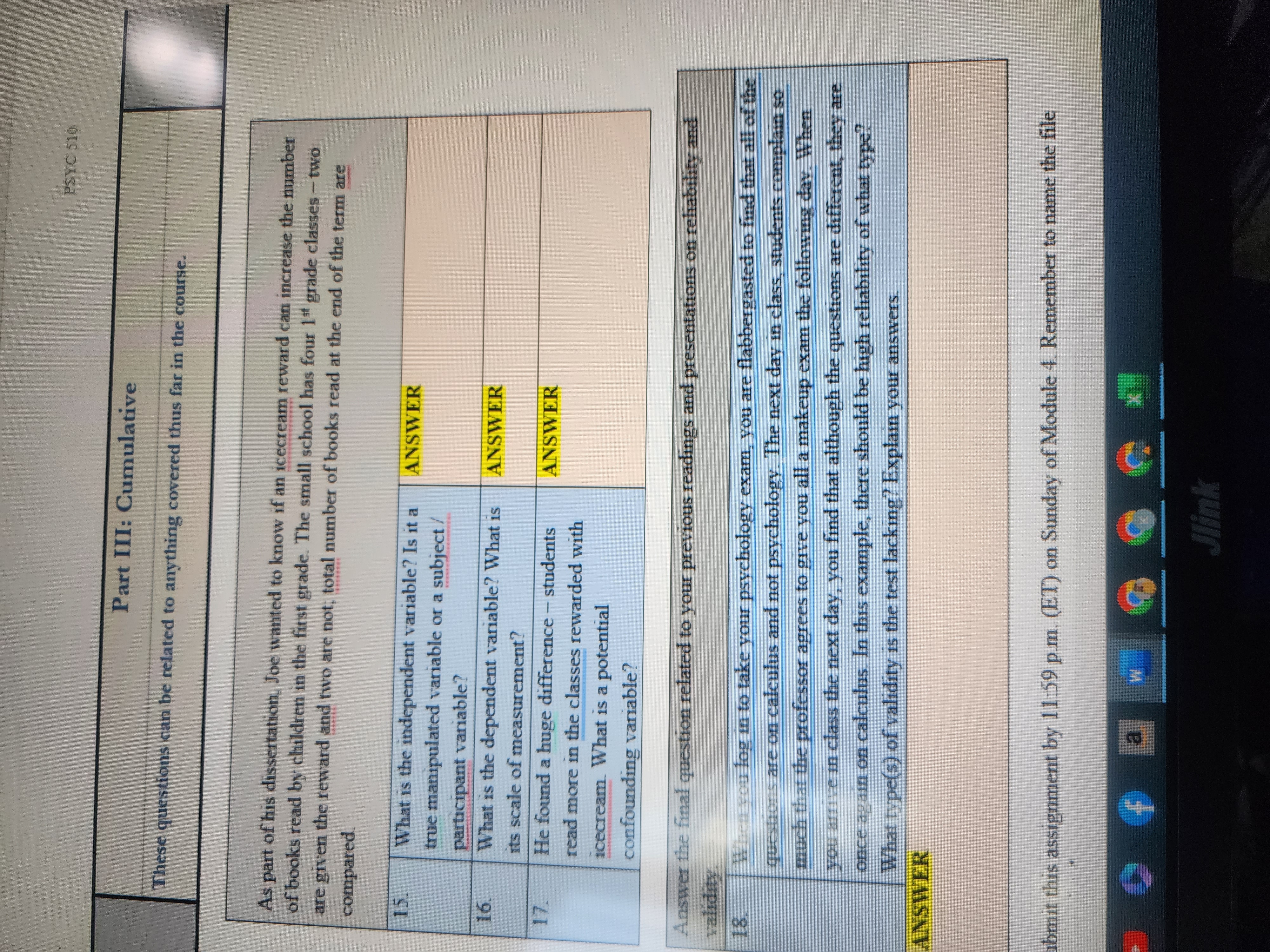 58 64 69 1. The following data represents 18 emotional intelligence 31