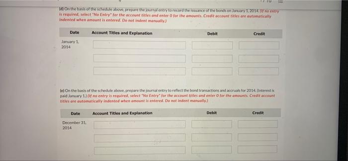2014, and the subsequent interest payments and charges. The company's year-end is