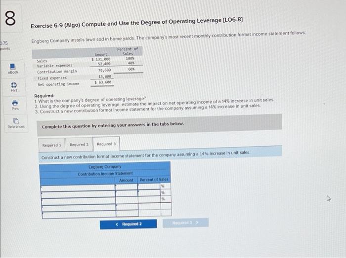 most recent monthly contribution format income statement follows: 8 00 eBook Percent