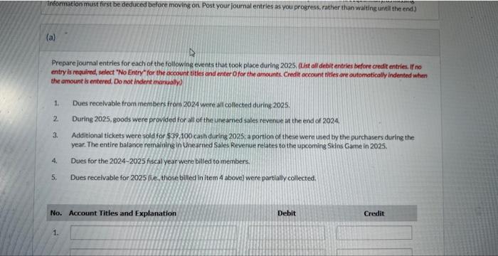 from the comparative financial statements of Cullumber Curling Club. The club prepares
