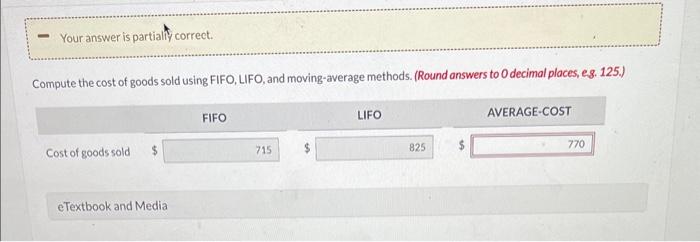 includes the following purchases. Number of Units Unit Price Date May 7