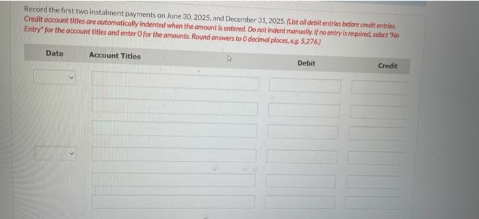 note provide for semi-annual blended payments of $47,663. Payments are due on