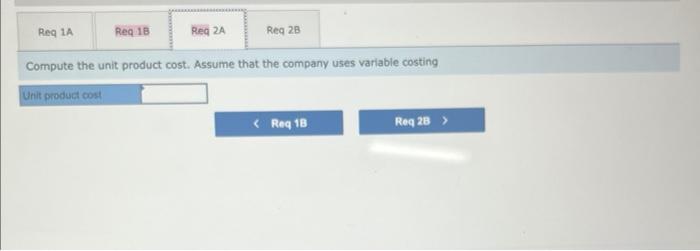 of operations: eBook Hint Prim Variable costs per unit: Manufacturing: Direct materials