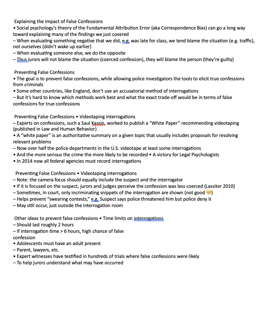 (duration, evidence ploys, minimization, etc.), the vulnerability of youth in the legal