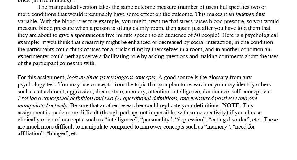 others, researchers must go beyond the conceptual definition of a construct. Dictionaries
