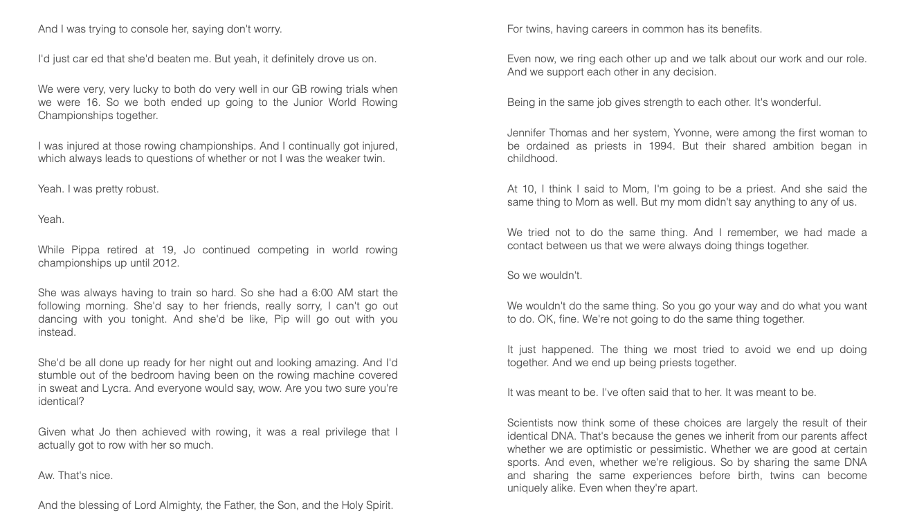 JB responded really, really well. And I didn't. And they said, this