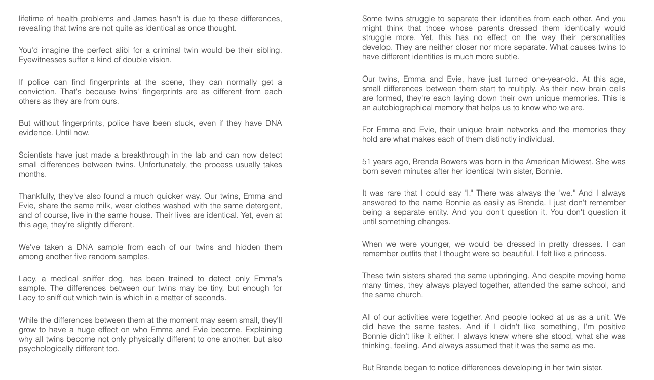 ways. And we'll follow our twin girls from newborn infants to toddler-hood,