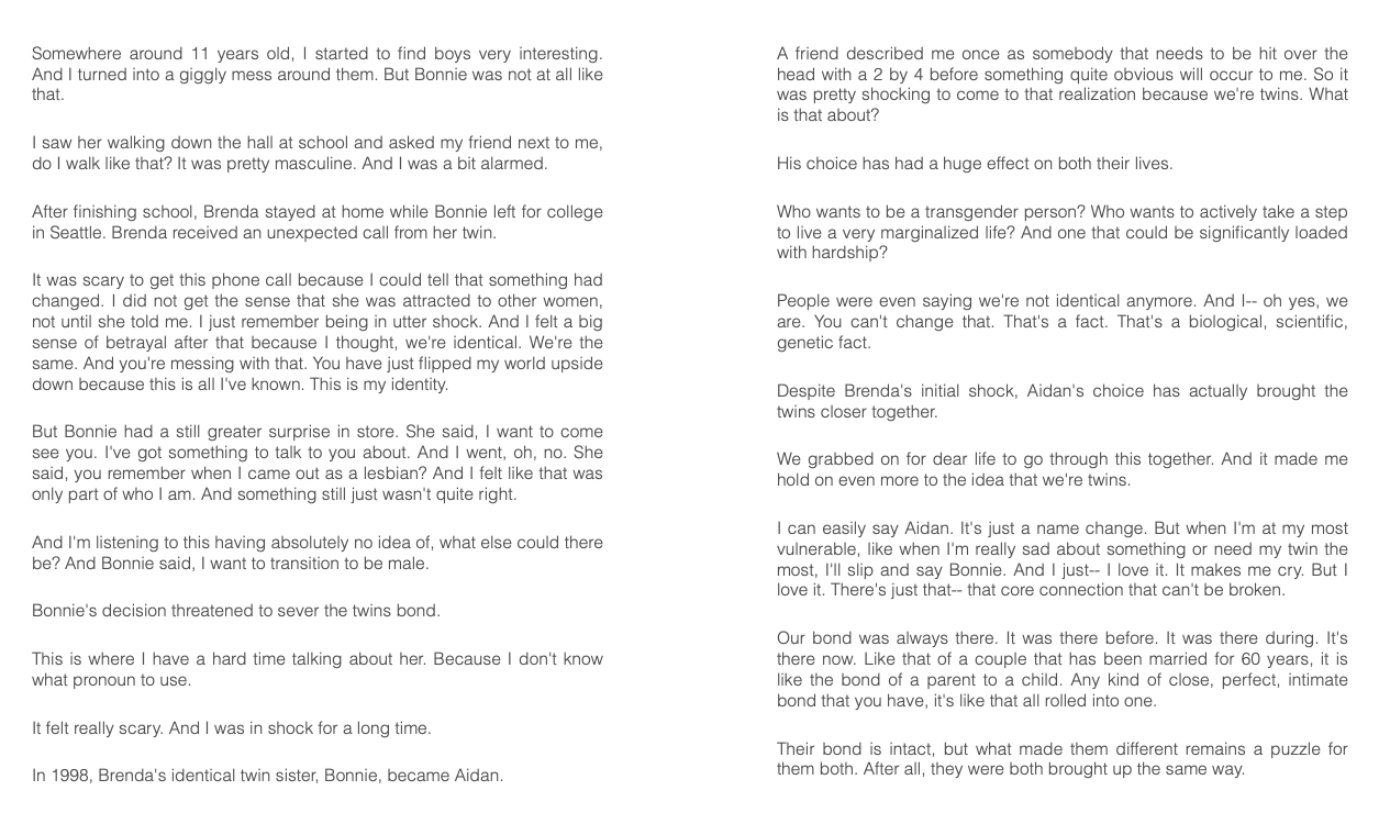 revealing the secret life of twins. Our newborn twins, Emma and Evie,