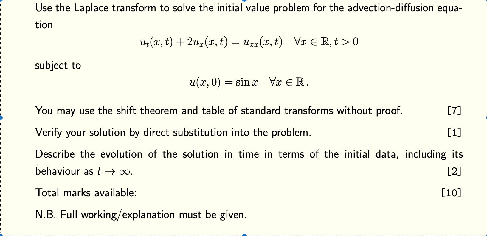 Use the Laplace transform to solve the initial value problem for the
