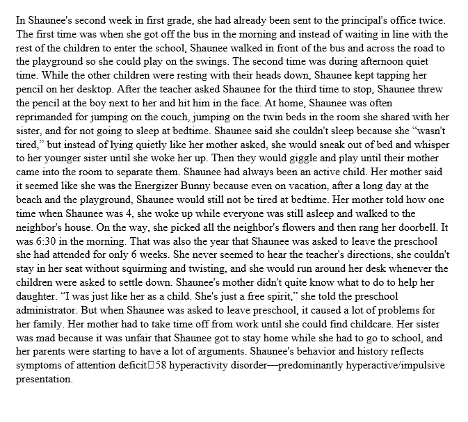 In Shaunee's second week in first grade, she had already been sent