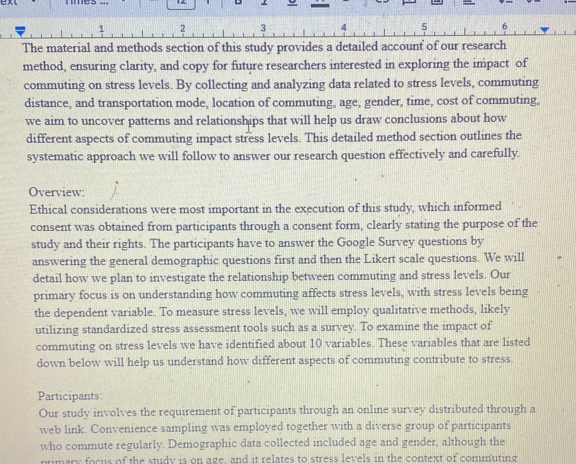 1 3 T 5 E The material and methods section of this